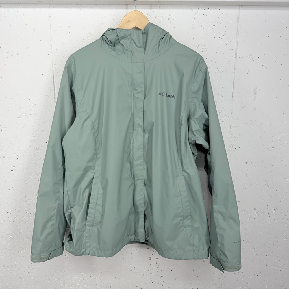 Columbia Women’s Size XL Timber Pointe II Hooded Rain Jacket - Picture 2 of 13